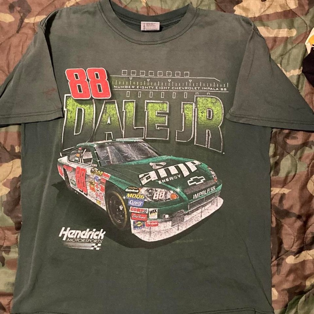 Chase‎ Authentics Dale Earnhardt Jr amp racing nascar tee faded mens L/20
